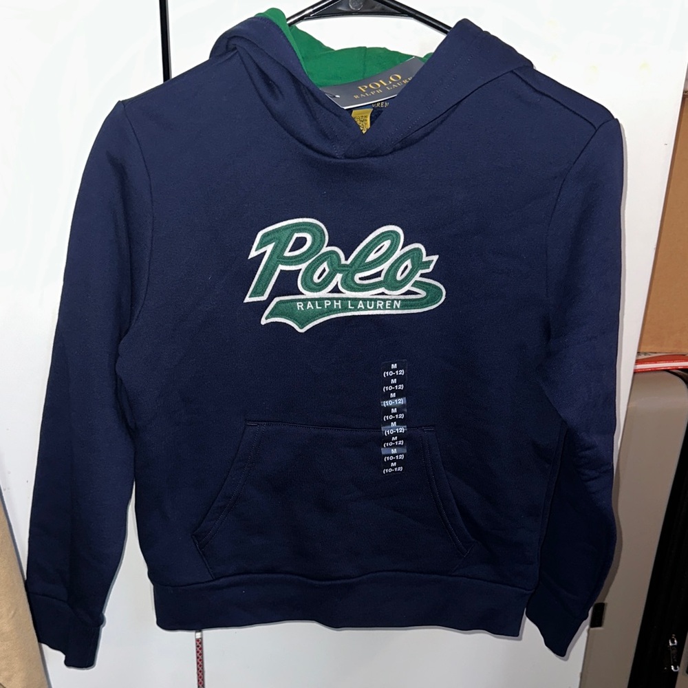 Polo by Ralph Lauren Navy and Green Men's Hoodie